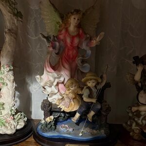 Angel and Children Figurine